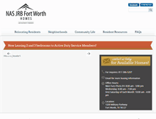 Tablet Screenshot of nasjrbfortworthhomes.com